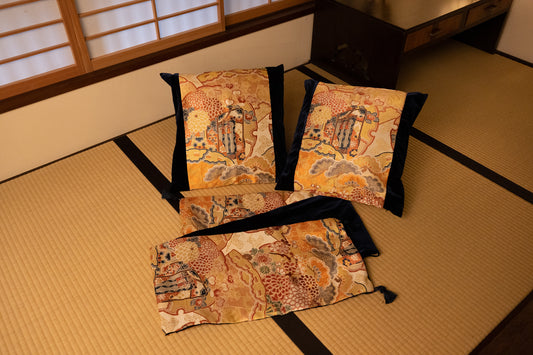 3piece set:Bed throw & cushion cover45*45-Gissha