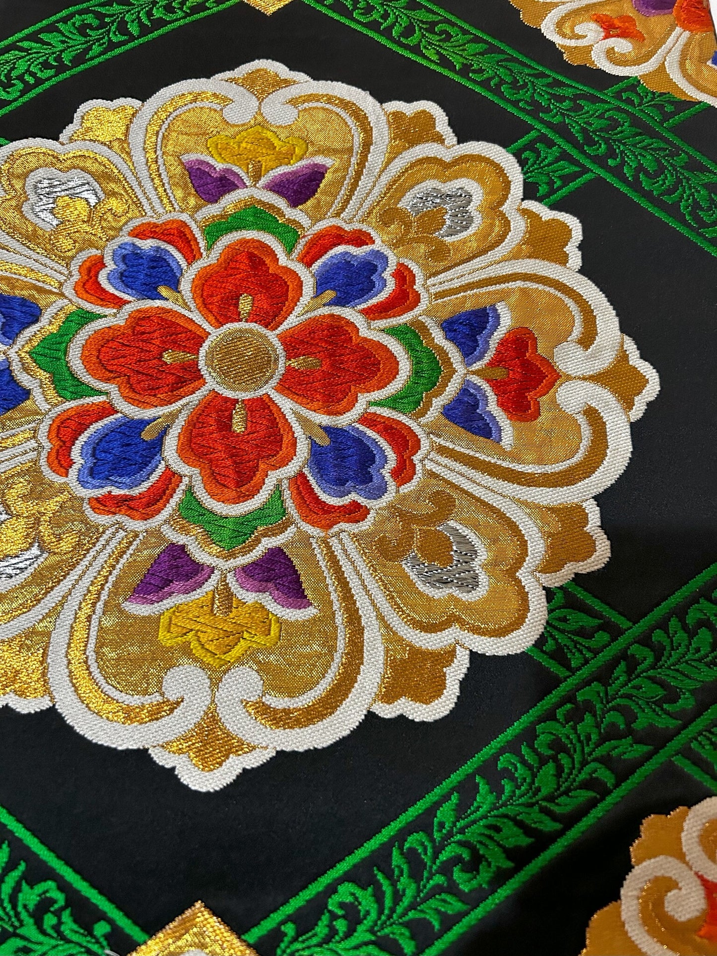 Table runner (L)- Black×Green